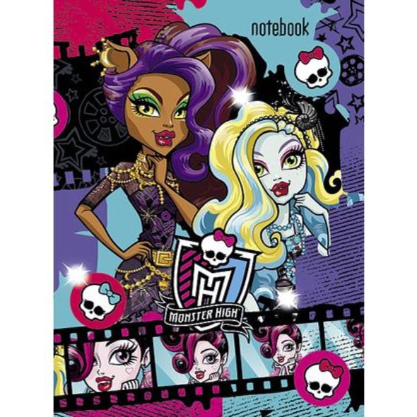 Бизнес-блокнот 80л А6ф клетка тв.переплет с поролоном-Школа Монстров- (Monster High) , 